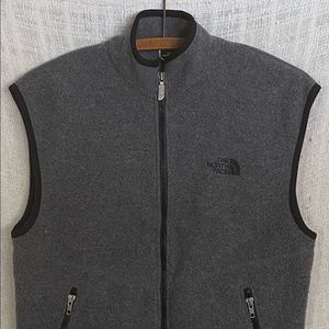 Vintage The North Face Made In the USA Mens Gray Full Zip Fleece Vest